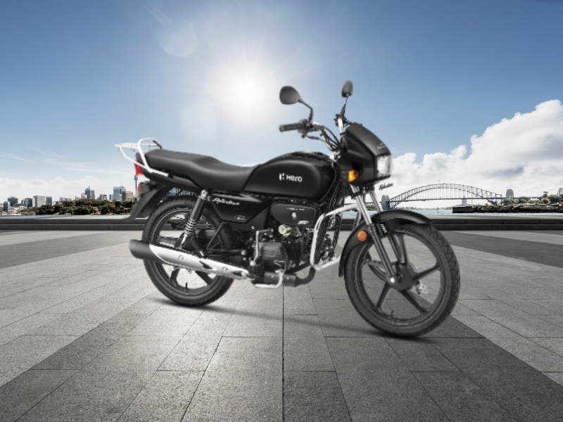 HERO Splendor Plus i3S Drum Brake Black & Accent