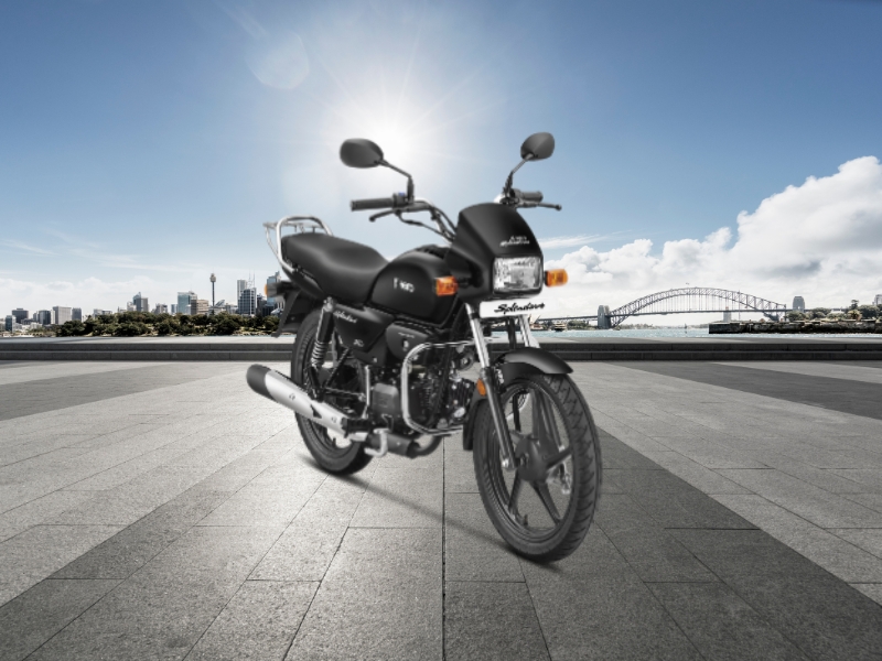 HERO Splendor Plus i3S Drum Brake Black & Accent